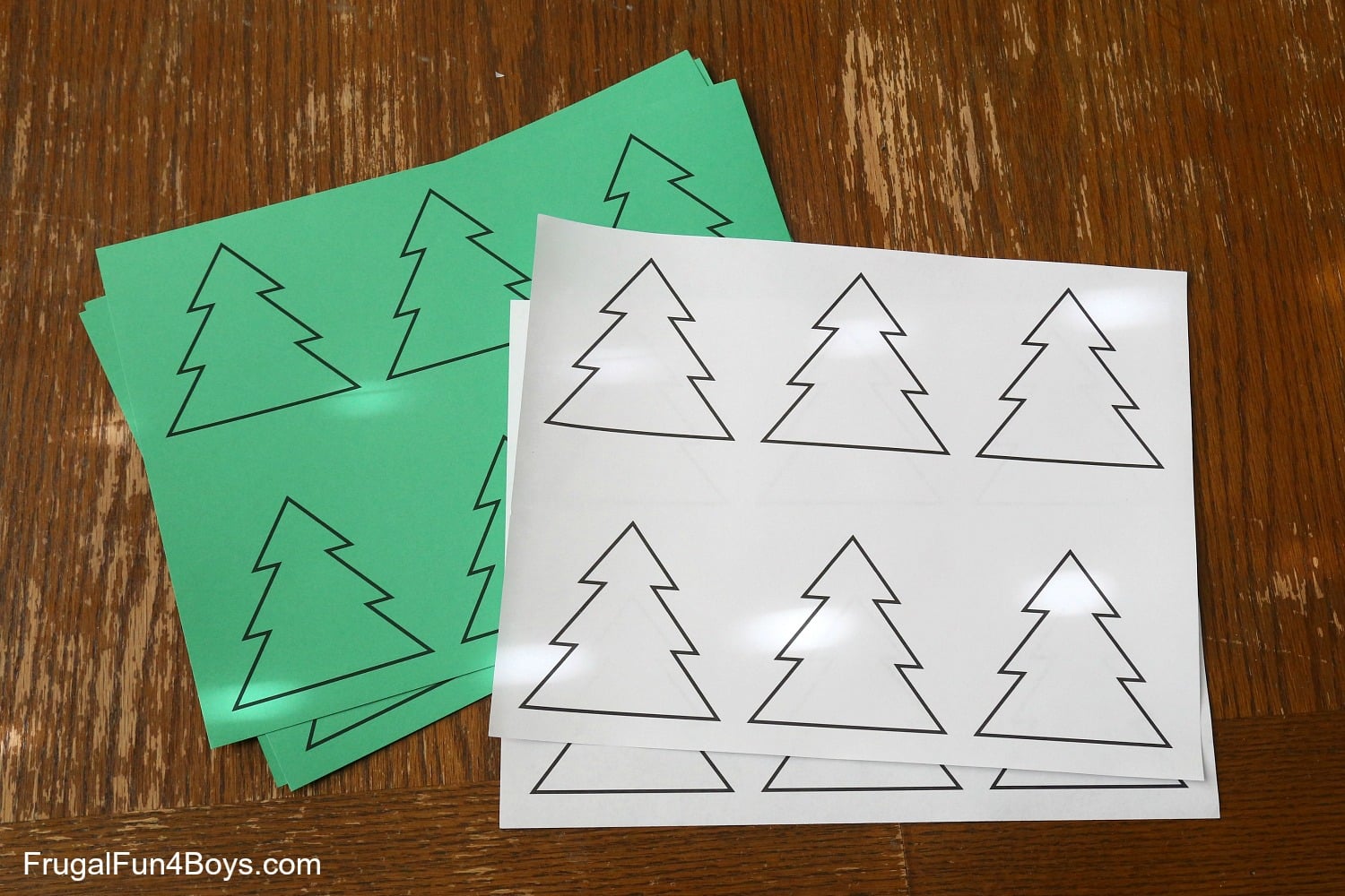 collaborative art with christmas tree tessellations - frugal fun